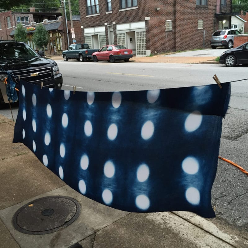 shibori dyeing Itajime resists