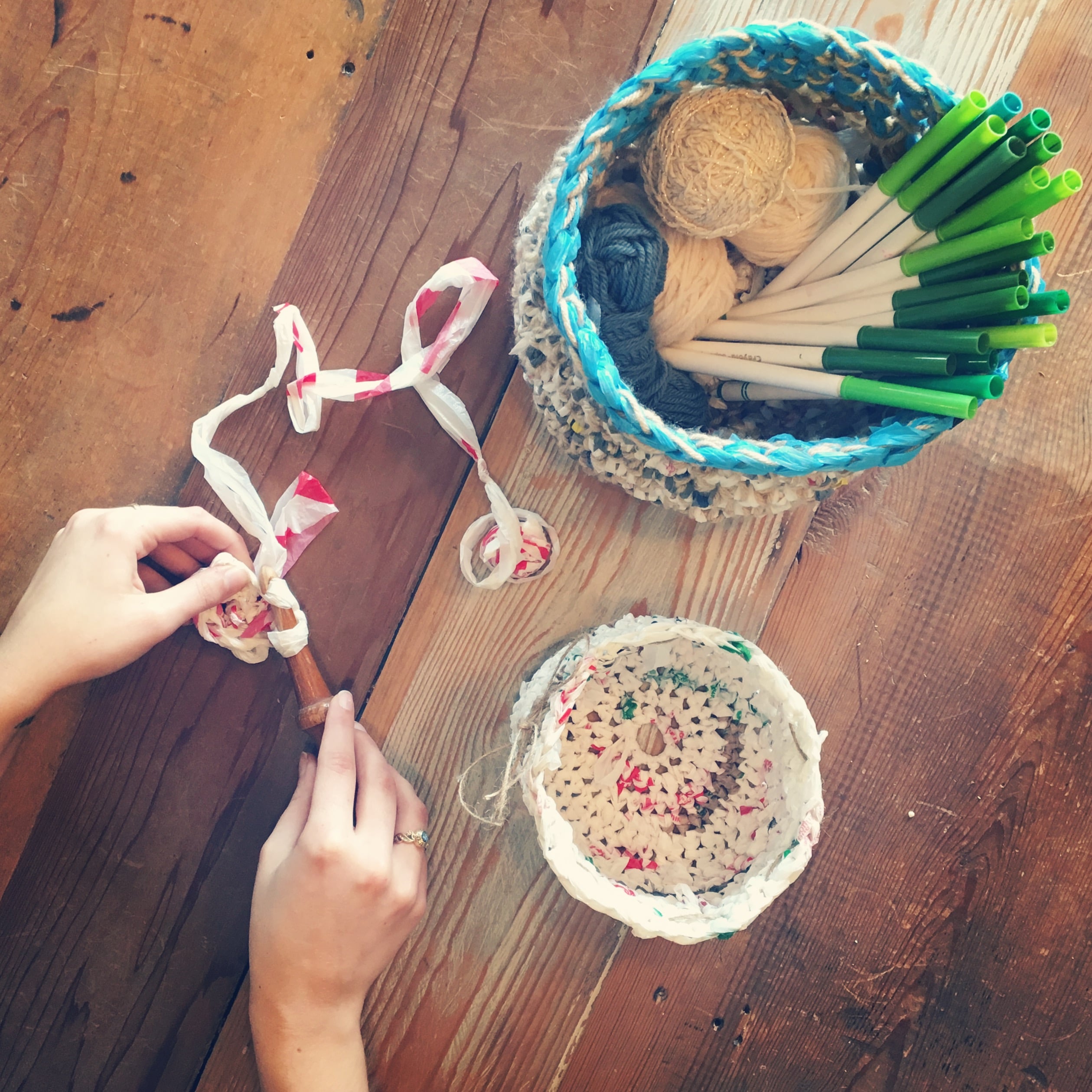 Crochet Plarn Baskets - Member